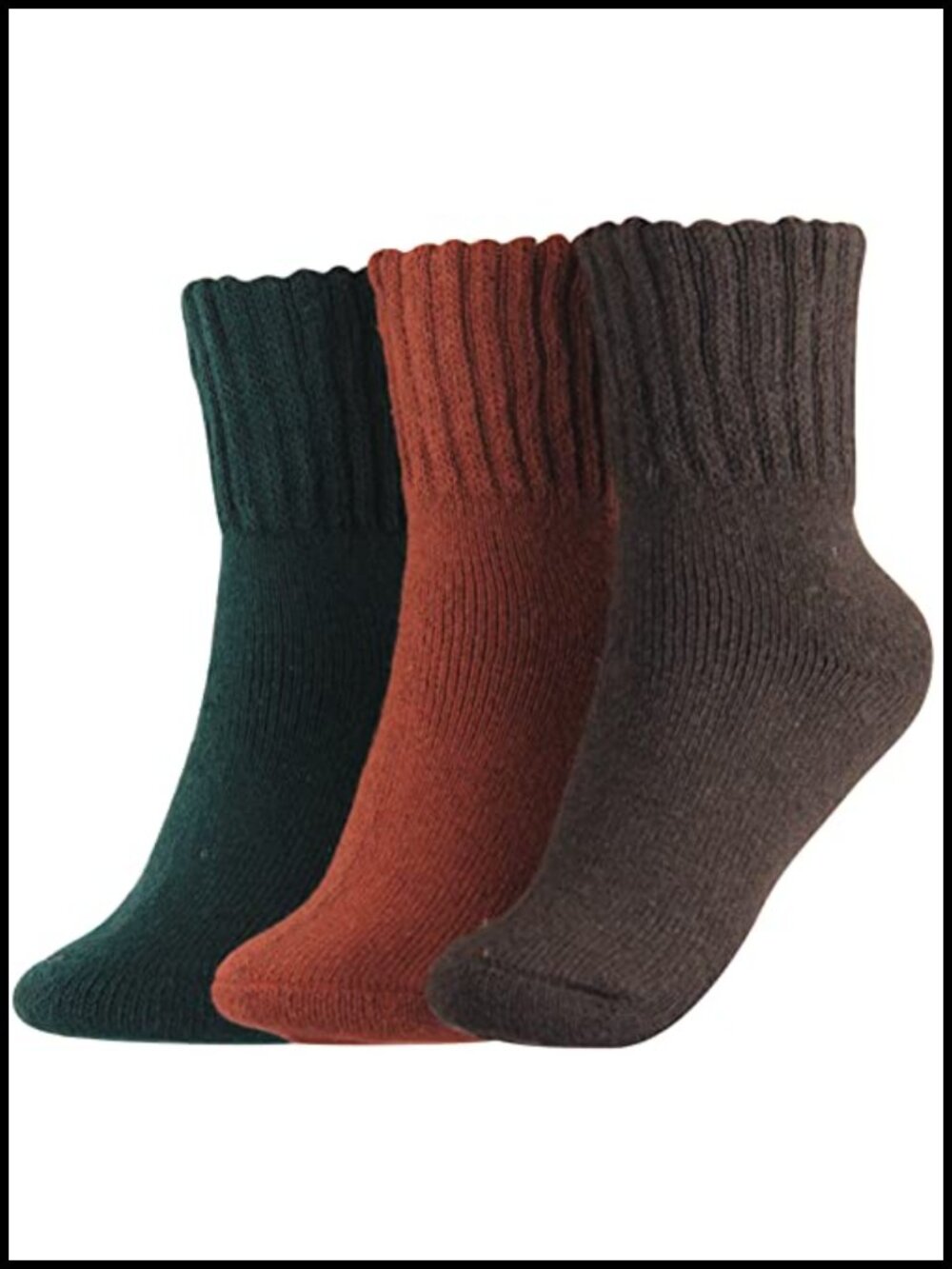 Women's Warm Wool Boot Socks Cozy Winter Crew Knit